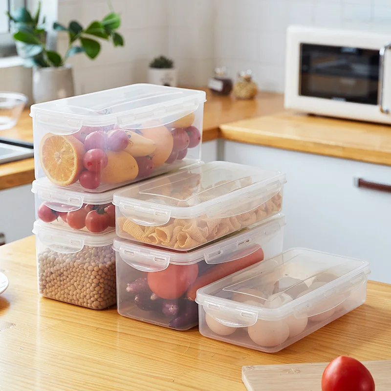 Food Storage Container with Lids Kitchen Refrigerator Food Sealed Box Vegetables & Fruits Household Sealed Fresh-keeping Box