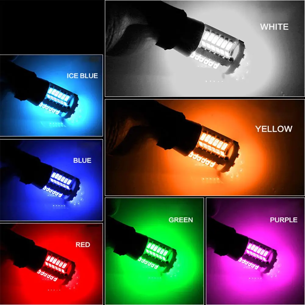 T10 3014 No Error Car Marker Light Parking Lamp 57 SMD Motor Wedge Bulb White / Blue Red Yellow Green Ice Purple | Автомобили и