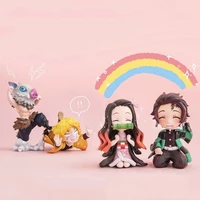 anime gk figure demon slayer kimetsu no yaiba kamado nezuko agatsuma zenitsu cute toys for kids collectible model pvc doll