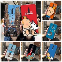 huagetop french classic cartoon the adventures of tintin luxury phone case for oppo a5 a9 2020 reno2 z renoace 3pro realme5pro