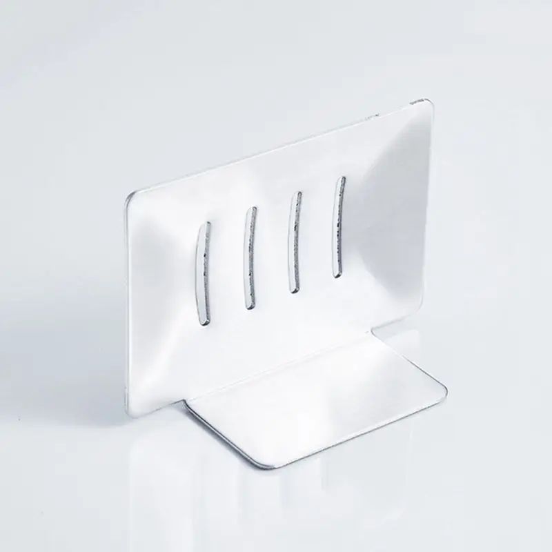

Stainless Steel Bathroom Soap Dish Wall Mounted Hole Free Storage Rack Toilet Soap Container Box Home Soap Tray Holder