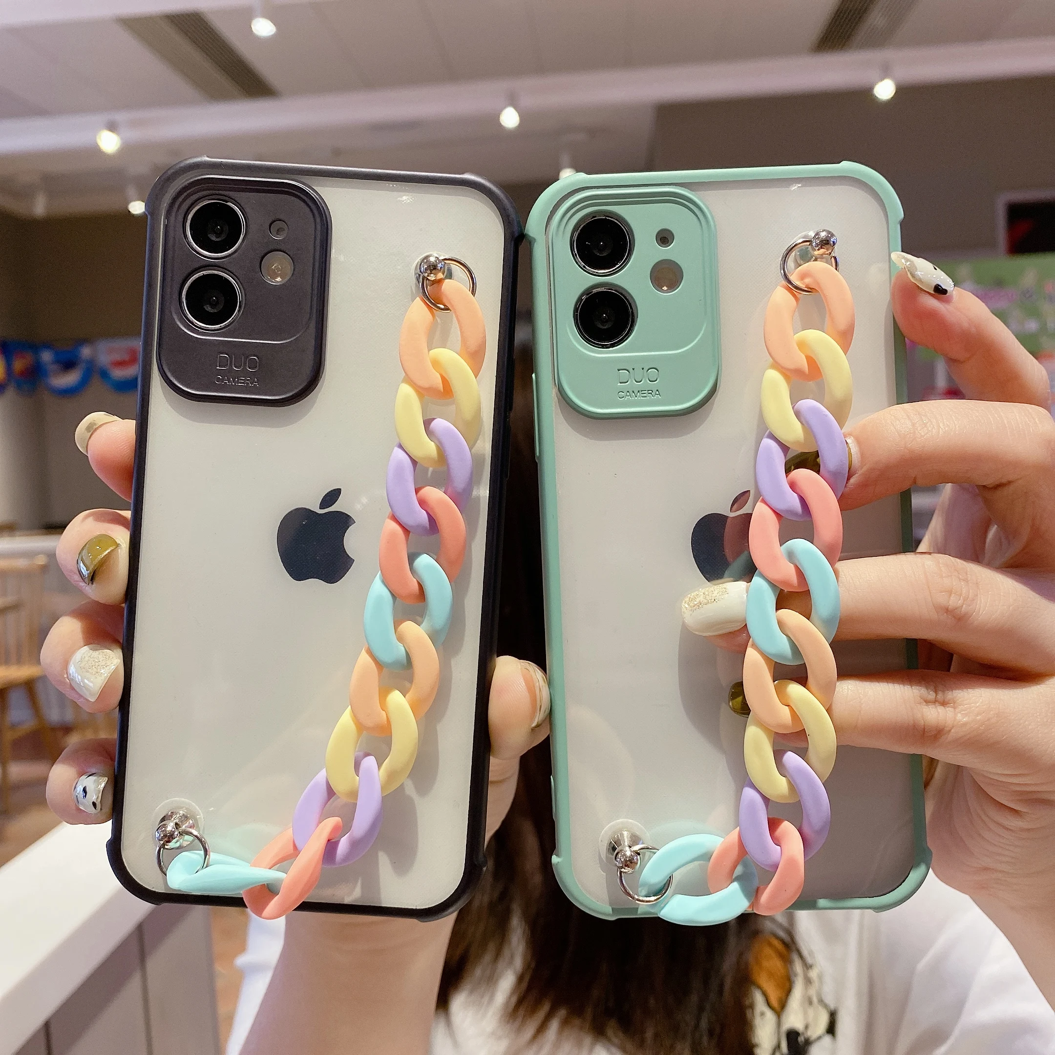 

Fashion Phone Case For iPhone 11 Case Silicone With Bracelet Cover For iPhone 12 Pro Max 11 12 Pro XS Max XR 7 8 Plus Mini Case