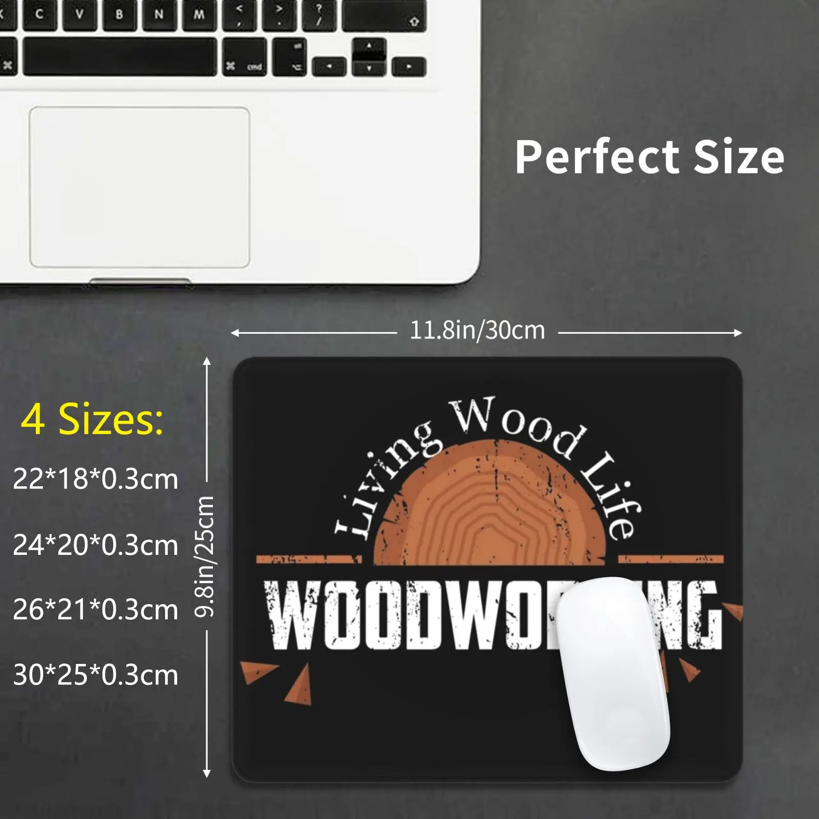 

Деревообработка: живой деревянный коврик для мыши DIY печать плотника Деревообработка пила забавная