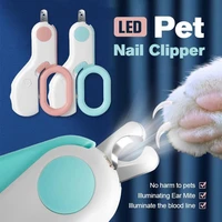 mintiml professional pet nail clipper led light cats claw nail cutter dogs nail grooming scissors dogs stainless steel scissors