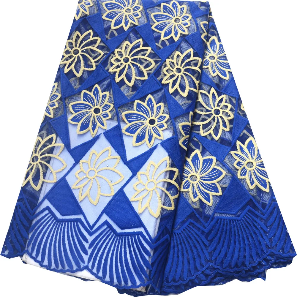 Нигерийская Кружевная Ткань 5 ярдов белая молочная шелковая сетка африканская