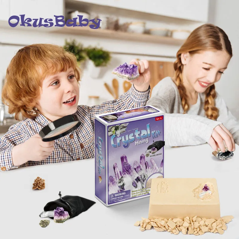 

Creative DIY Digging Crystal Pirate Treasure Gems Archaeological fossils Children's educational Handmade and Dig Dinosaur toys