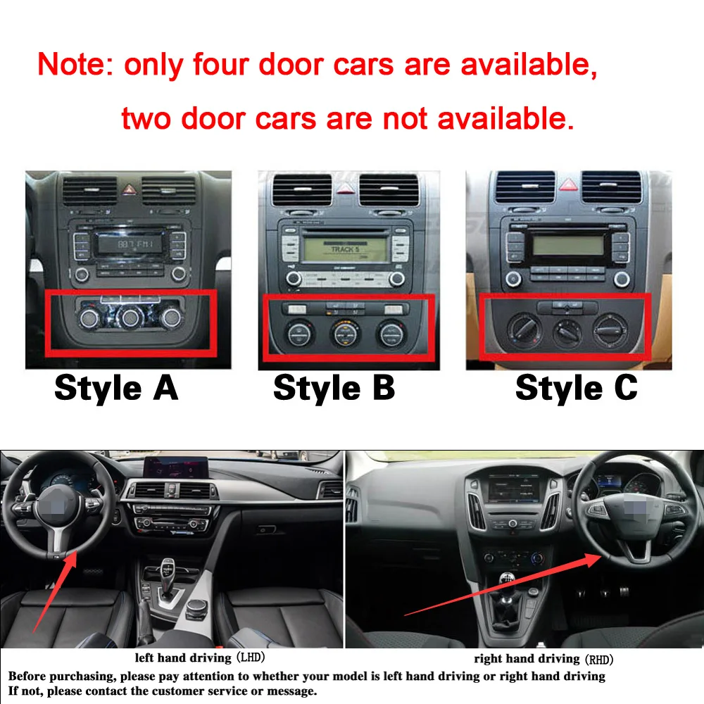 

For VW Golf 5 GTI MK5 4 doors Interior Central Control Panel Door Handle Carbon Fiber Stickers Decals Car styling Accessorie