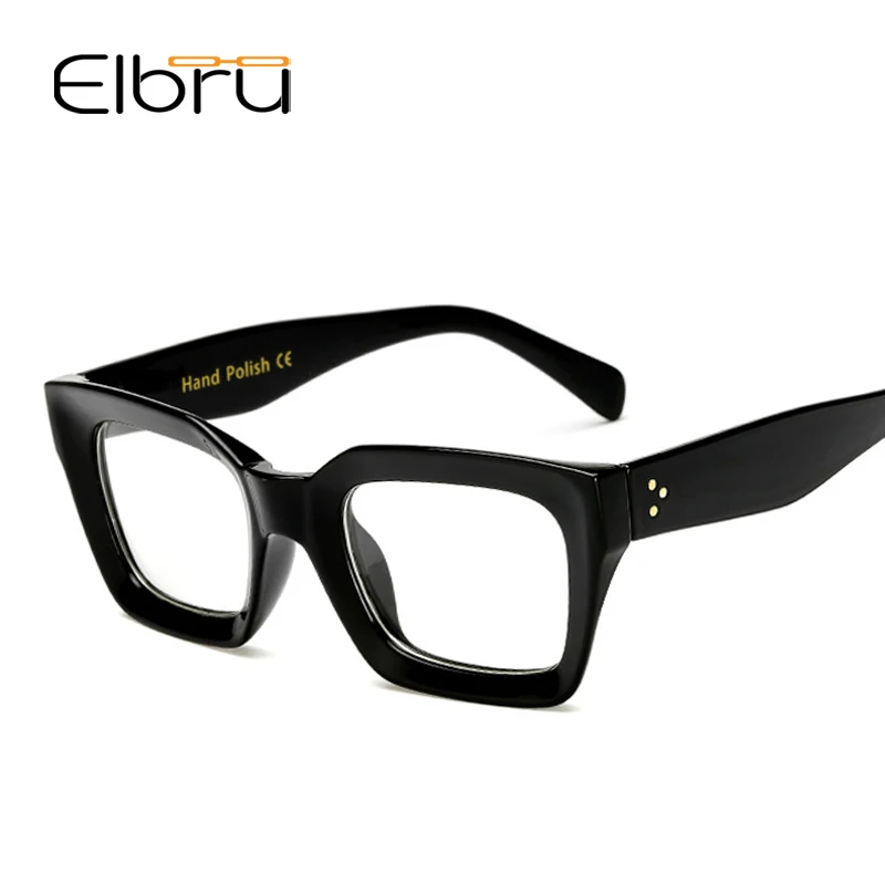 Elbru Retro Square Glasses Frame Women Men 2020 New Vintage Transparent Eye Clear Lens Optical Spectacles Frames Male | Аксессуары для