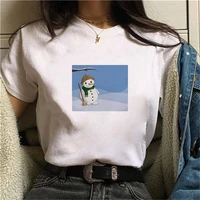 new t shirt women funny snowman theme harajuku t shirt unisex fashion tshirt female kawaii top cartoon graphic tees