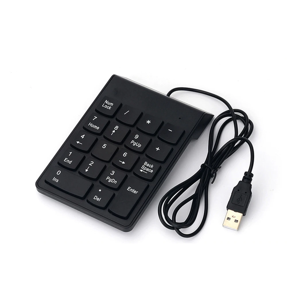 

Портативная Проводная цифровая мини-клавиатура с USB, цифровая клавиатура, подключи и работай для ноутбуков, настольных компьютеров