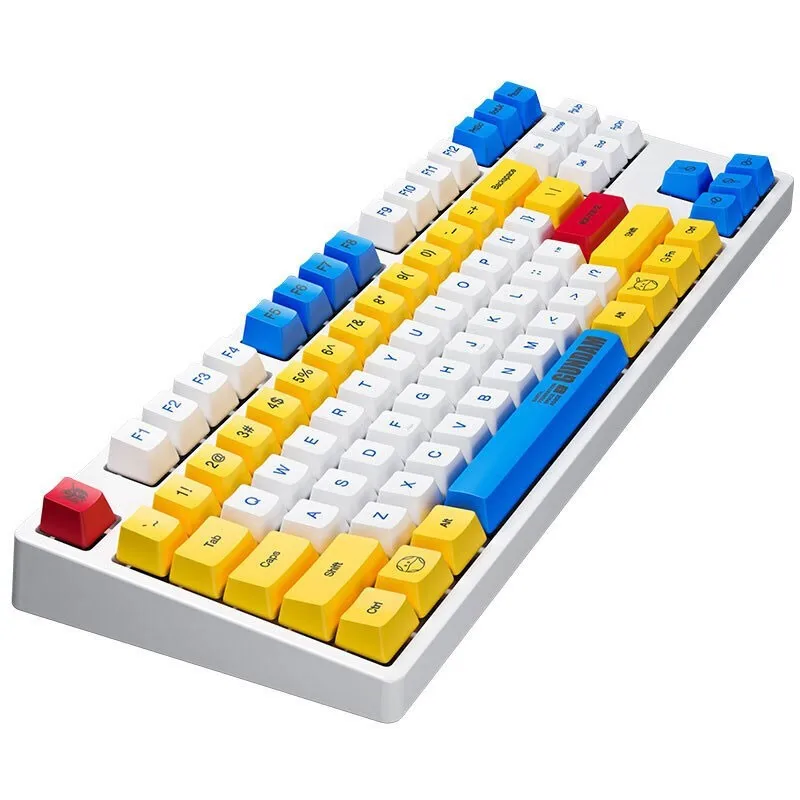 original ikbc gundam 2 4ghz wireless mechanical gaming keyboard cherry mx red switch 87 keys pbt keycaps for computer gamer free global shipping