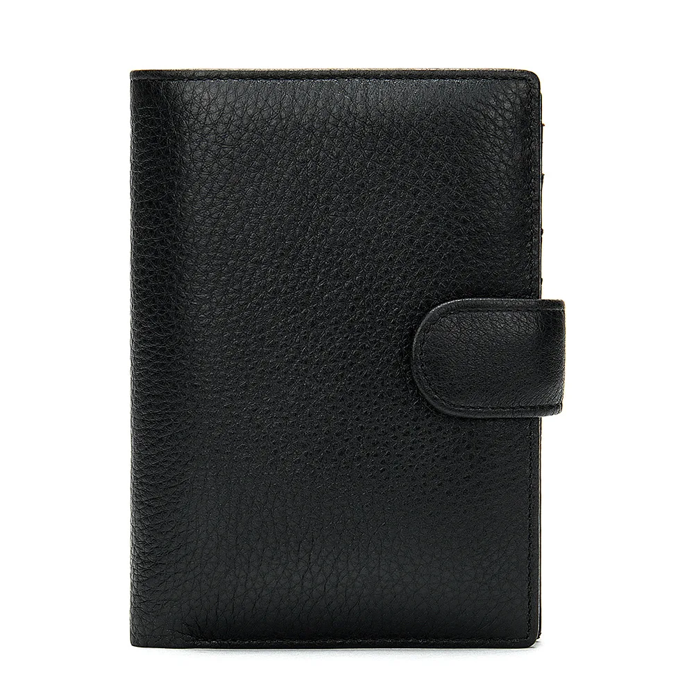 

Anti-Magnetic RFID Cowhide Business Wallet Men Purses Genuine Leather Change Clutch Multi-Function Soft Leather Wallet