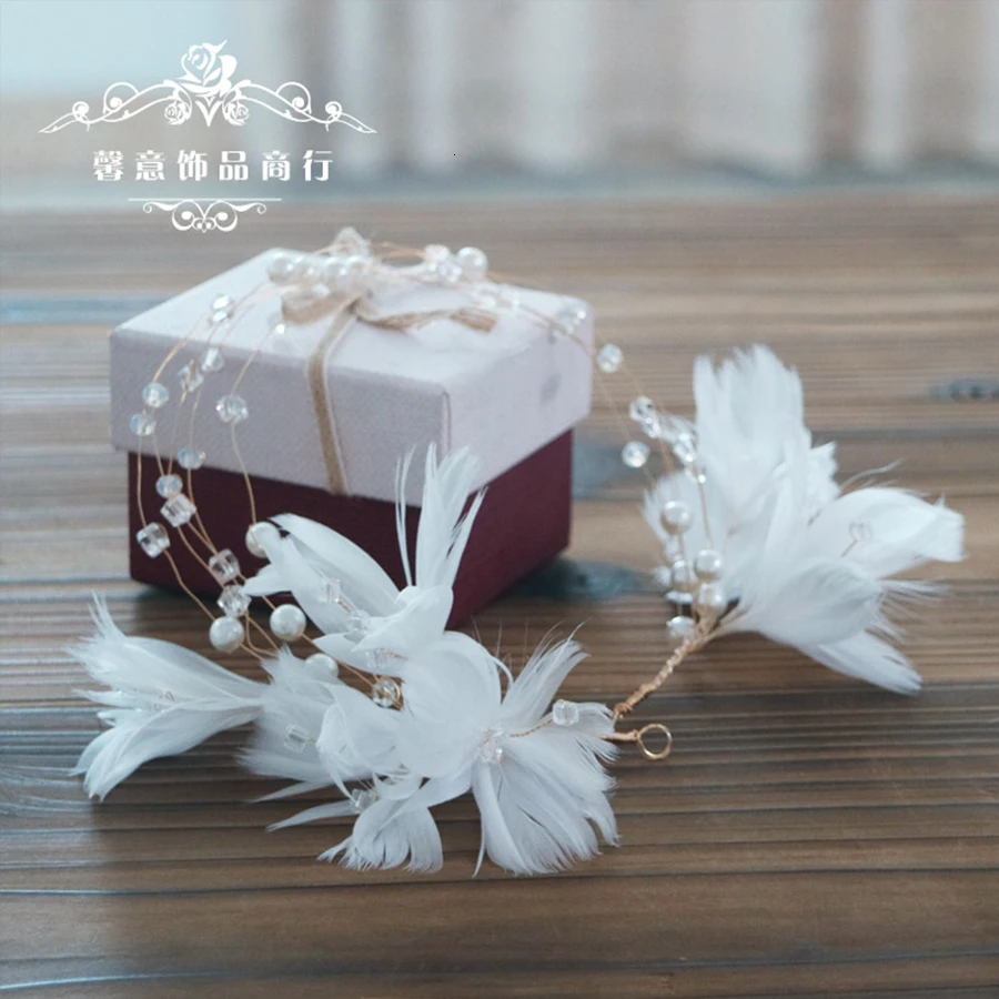 1 шт. венок на голову для волос Bridal'hair Corolla, корона, перо, цветочный цветок, свадебный головной убор для волос, украшения, ювелирные аксессуары