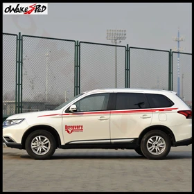 Автомобильная наклейка s для Mitsubishi Outlander стильная Автомобильная боковая юбка декоративная наклейка виниловая наклейка в полоску аксессуары для укладки наклейки
