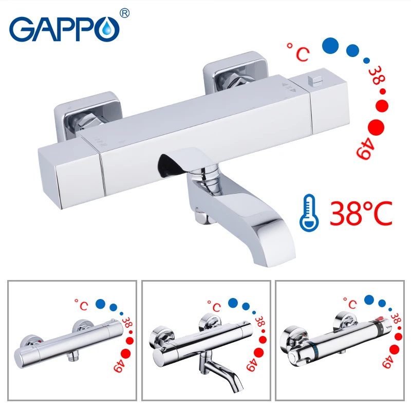 GAPPO смесители для душа смеситель для ванны с термостатом настенный смеситель для душа Термостатический смеситель для ванны griferia