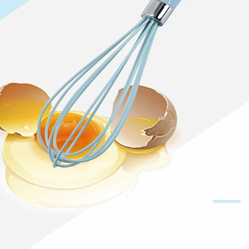 

Hand-held Silicone Egg Beater, Hand-operated Household Butter and Flour Mixer, Kitchen Baking Tool