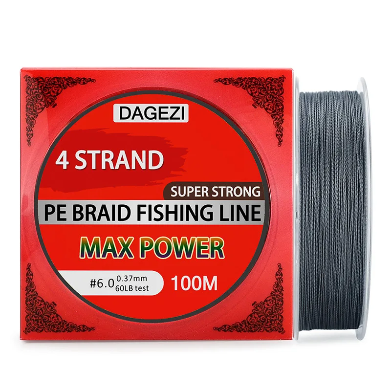 

4-braided 100m PE fish Line Sub Line big fish Line Raft Fishing Line Braided Line Anti Biting peche Line