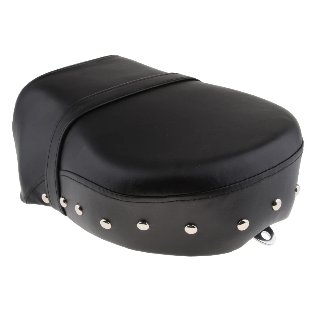 Deluxe Motorcycle Leather Passenger Seat for Harley Sportster XL 883 1200 Retro Rivet Style |