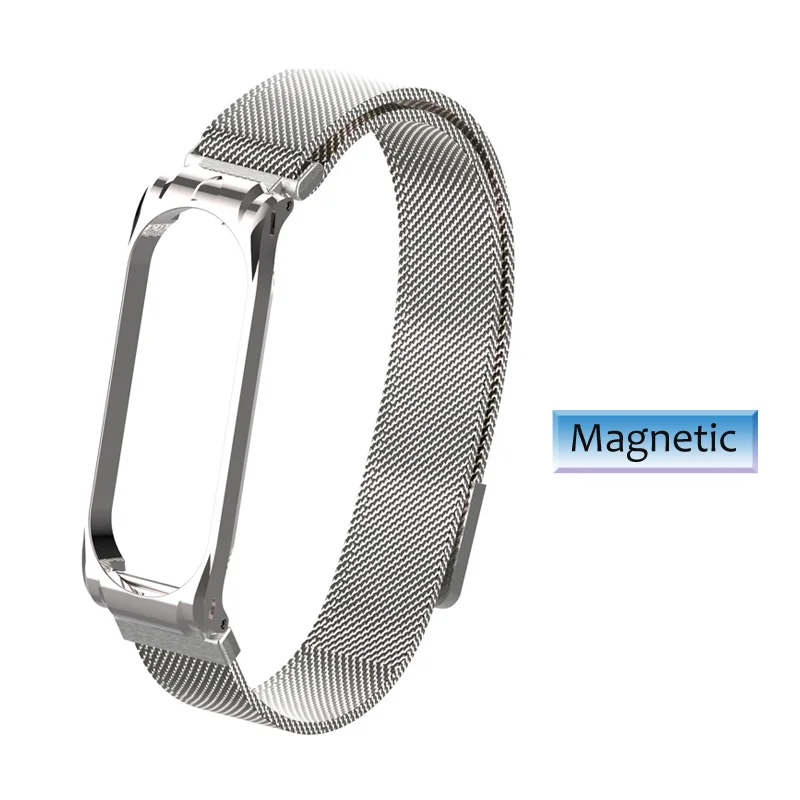 Magnetic silver Браслет Amazfeel для mi band 4 металлический ремешок mi band 4 ремешок на запястье из нержавеющей стали ремешок для mi band 3 mi band 3 ремень - Цвет: Magnetic silver