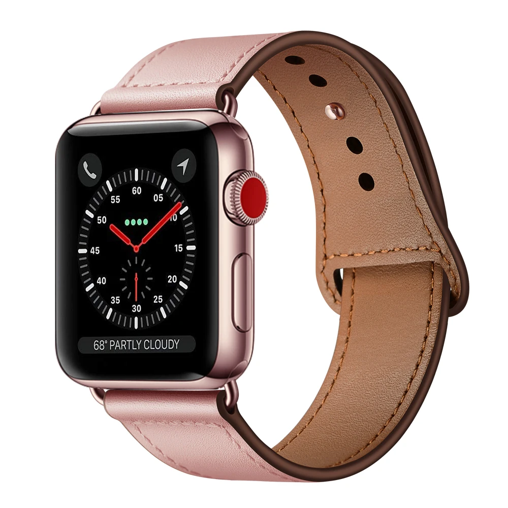 Высококачественный ремешок из натуральной кожи для Apple Watch Series 4 44 мм 40 мм ремешок для iWatch 1 2 3 42 мм 38 мм ремешок для часов