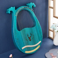 19 strings lyre harp for beginners 16 strings box type lyra portable instrument with bag tuning wrench plectrum instruction