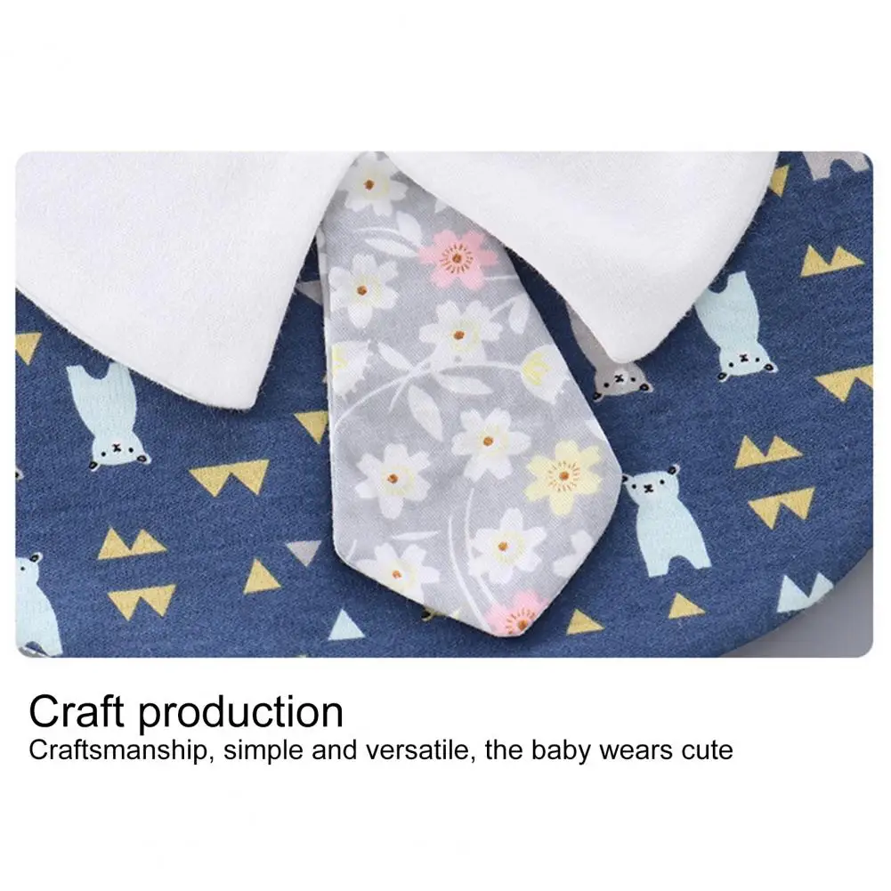 Toalla de Saliva infantil, babero de beb&eacute; con dise&ntilde;o de cuello, transpirable, decorativo, bonito estampado, toalla de Saliva para comedor-3