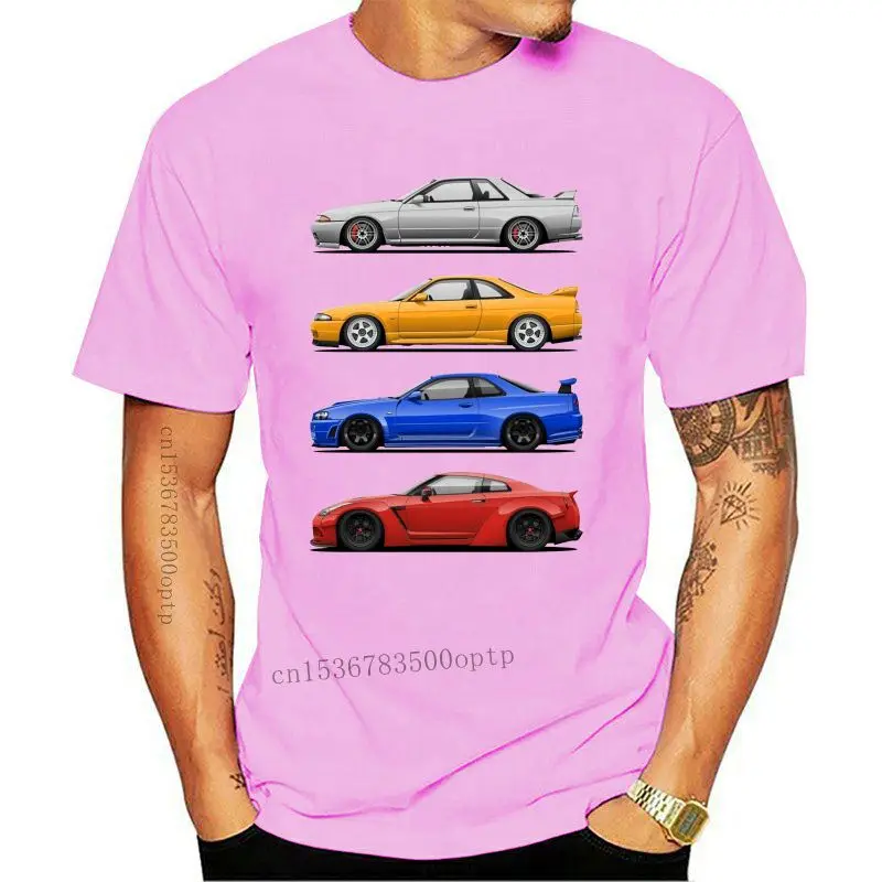 

Мужская футболка 2020, летняя 100% хлопковая Футболка с изображением японского автомобиля фаната Skyline, Ретро футболка с изображением винтажног...