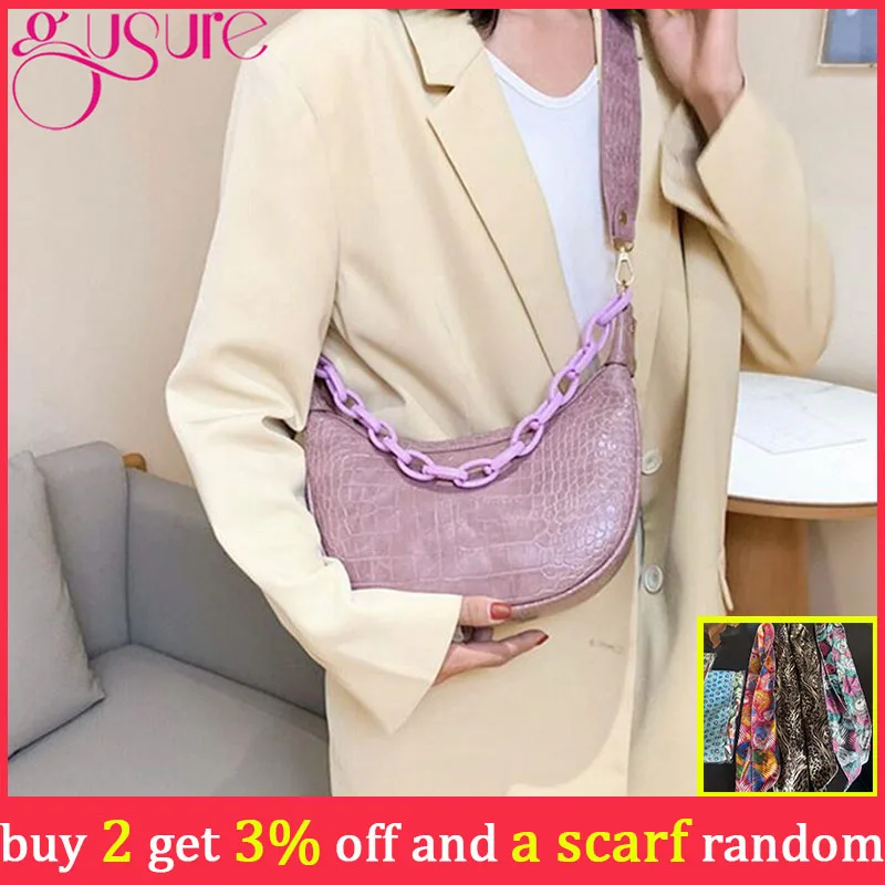 Gusure маленькие сумки через плечо из искусственной кожи с каменным узором для