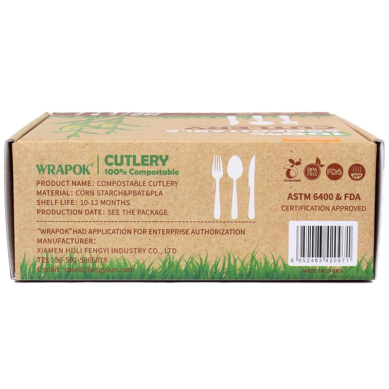 WRAPOK 100% одноразовые биоразлагаемые биоразлагаемая посуда прочные столовые