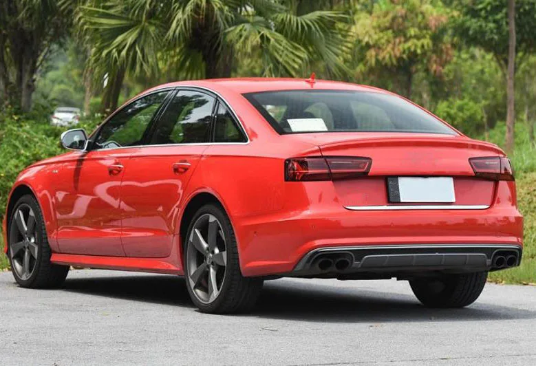 Для Audi A6 седан база 4 двери задний бампер диффузор с хвостом выхлопной PP материал подходит только для A6 бампер