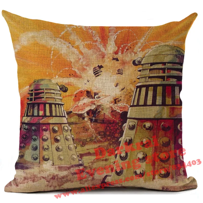 Наволочка для подушек Doctor Who Tardis Exterminate с принтом, подушки для дома, декор для гостиной, дивана, декоративная наволочка