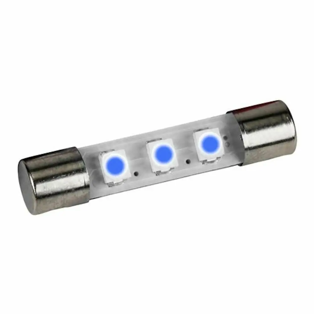 20 Royal Blue AC8V LED Lamp Fuse Type Bulbs for Marantz Sansui Keenwood Pioneer Receivers and Other Vintage Amplifiers