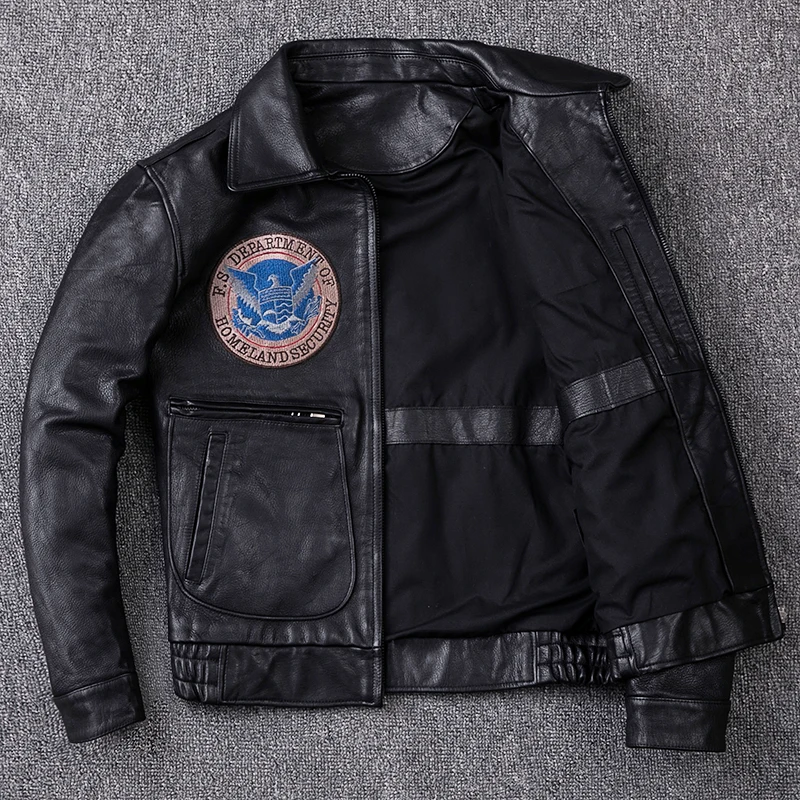 Мужская куртка из натуральной кожи Force Air Flight Suit мотоциклетная Байкерская