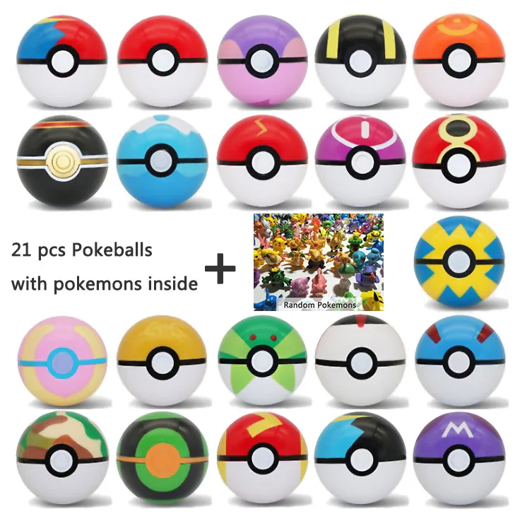 Меры 21 Pokeballs с Pokect Монстры Пикачу игрушки для детей подарок на день рождения