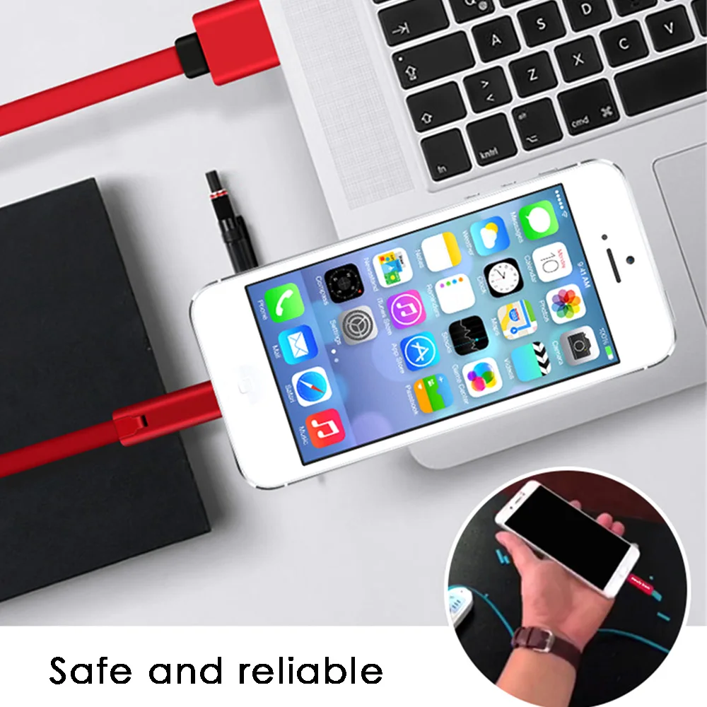 Кабель для быстрой зарядки 1 5 м 4 а USB кабель передачи данных Android IOS Type C