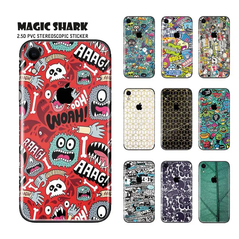 Волшебная Акула Стильный Лист ячейки граффити череп злой стерео не выцветает