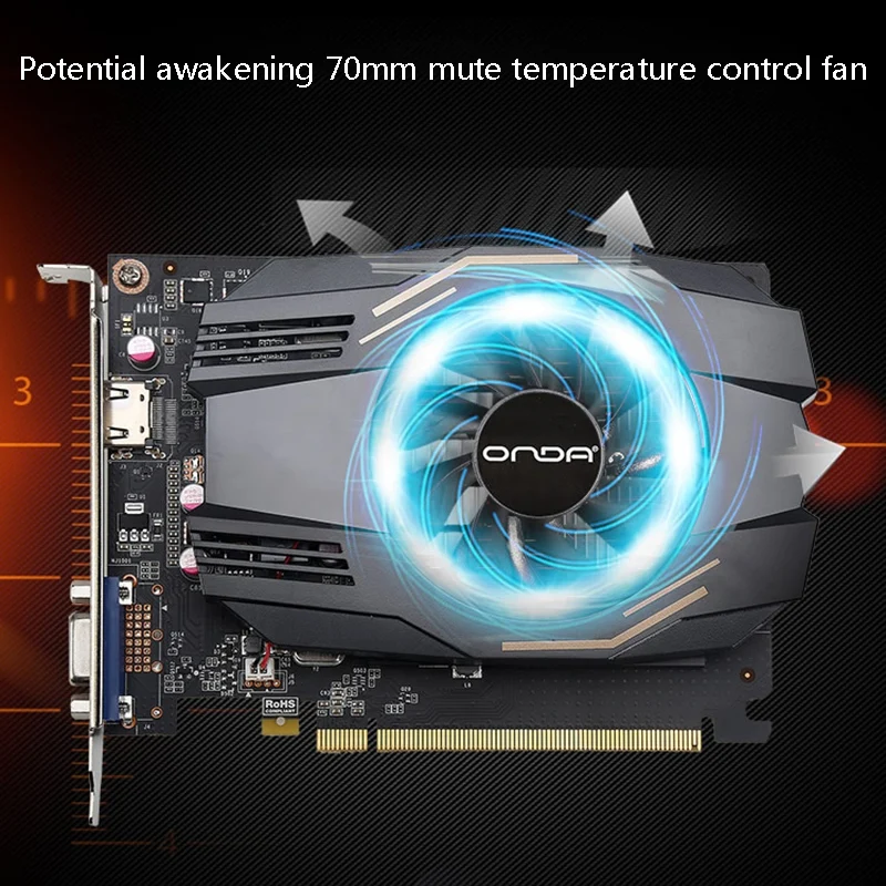 

Onda GT1030-2GD5 GPU 2GB GDDR5 64Bit PC Desktop image Cards PCI Express 3.0 Discrete image