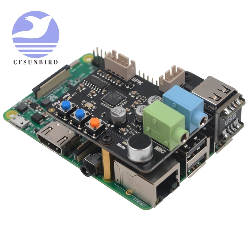Raspberry Pi X350 микрофонный вход/аудио вход и выход USB аудио карта для ПК/Raspberry 3 Model B +