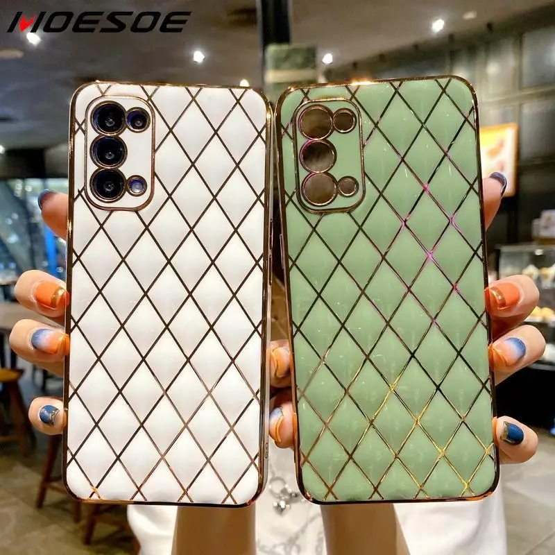 

Plating Diamond TPU Soft Back Phone Case For Samsung Galaxy A52 A72 A12 Samsung S21 Plus S21 Ultra Shockproof Plain Cover Capa