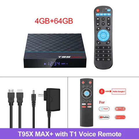 ТВ-приставка T95 MAX Plus, Android 9,0, Amlogic S905X3, 4K, четырехъядерный процессор, 2,4 ГГц и телефон, Wi-Fi, BT4.1, H.265