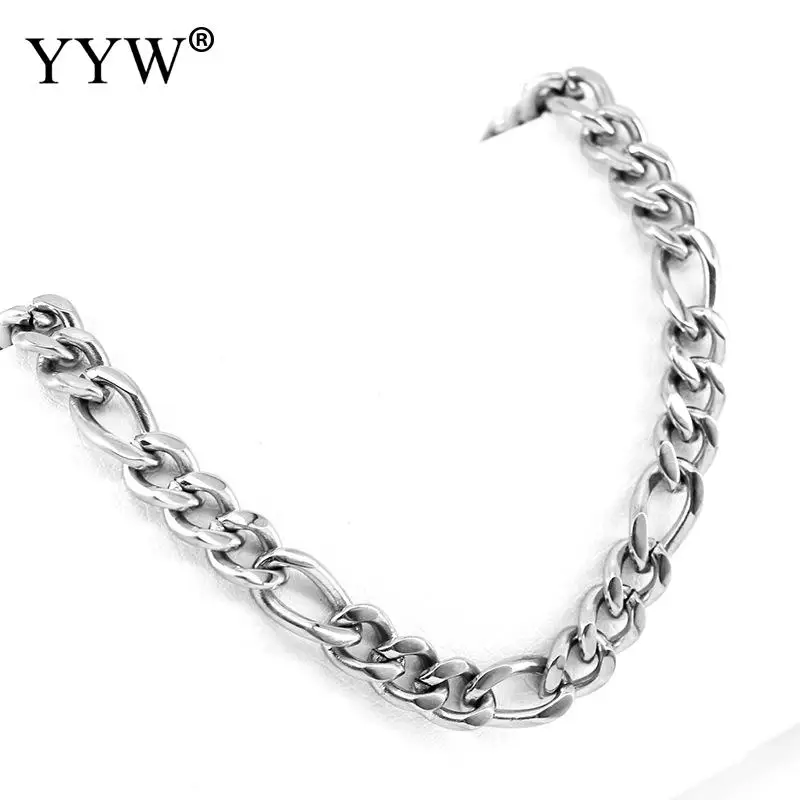 Панк мужские изделия из титановой стали браслет полированный деловой серебряный