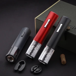 luxury electric wine bottle opener corkscrew foil cutter set automatic bottle opener for wine kitchen gadgets can opener free global shipping