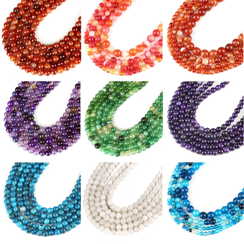 Atreus 8 мм мульти стиль натуральный камень бисер Lucky полосатые Агаты круглые бусины