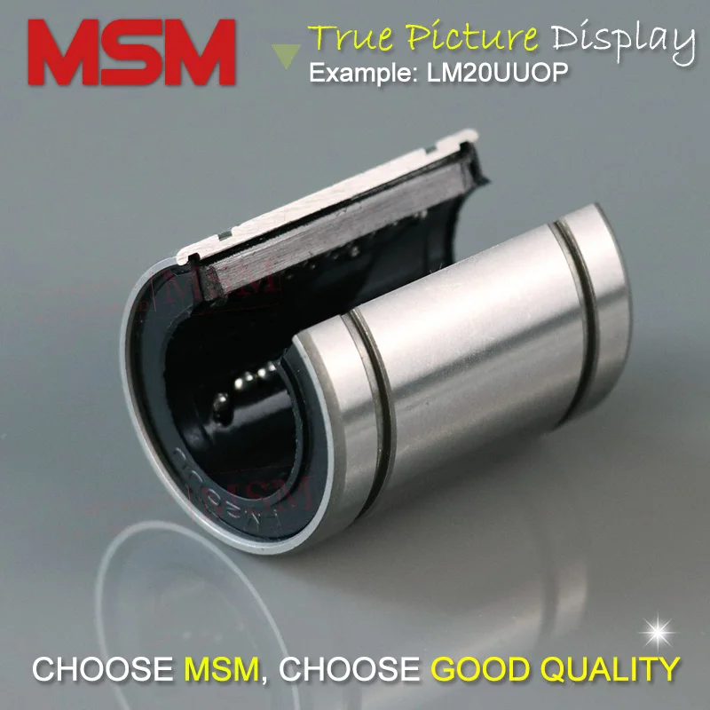 2 шт. MSM открытые Тип линейные подшипники LM12UU-OP LM16UU-OP LM20UU-OP LM25UU-OP LM30UU-OP вал мяч