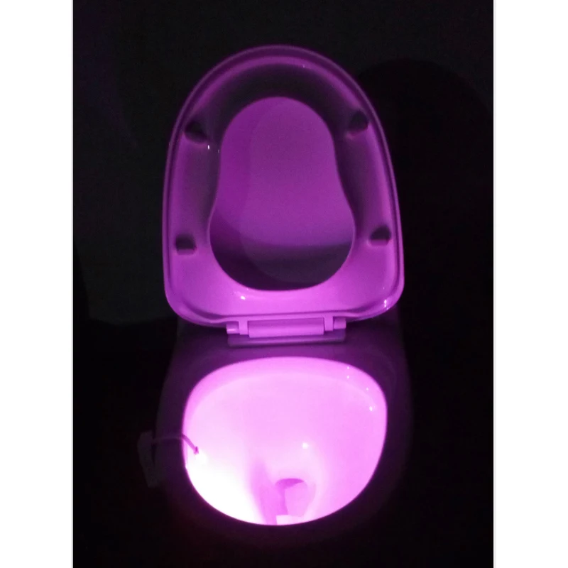 

LED Toilet Seat Night Light Motion Sensor WC Light 8 Colors Changeable Lamp AAA Battery Powered Backlight for Toilet Bowl Child