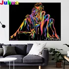 Алмазная живопись, полноразмернаякруглая картина с абстрактным изображением женщины для обнимания, 5D алмазная живопись, вышивка крестиком, мозаика, картина с кристаллами