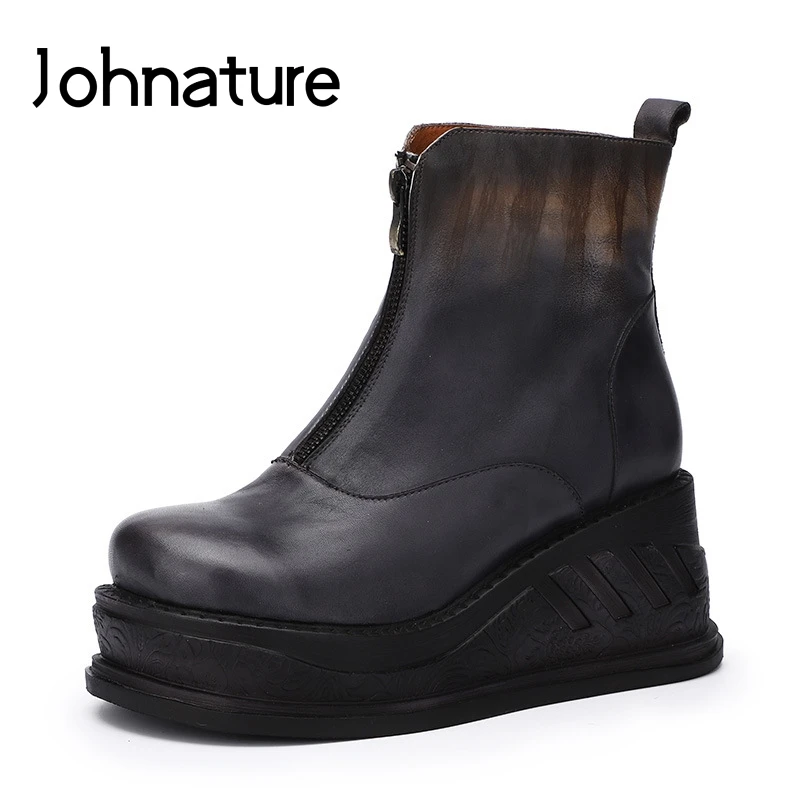 Обувь на платформе в стиле ретро Новинка 2019 года сезон осень зима женская обувь