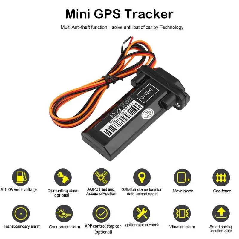 Автомобильный GPS-трекер водонепроницаемый мини-GPS-трекер со встроенным