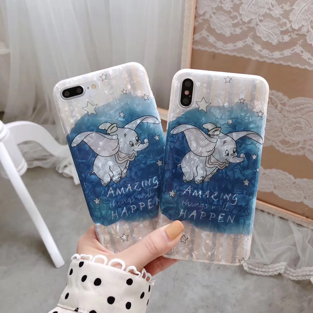 

New 2021 Disney Dumbo waterproof cartoon mobile Phone case for iPhone 7/8 plus x xr xs max 11/12pro max 12mini