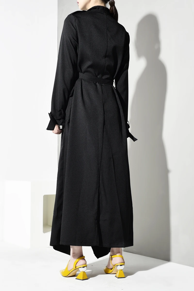 LANMRE 2018 новый модный Свободный Повседневный большой длинный кардиган ветровка